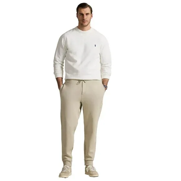 Polo Ralph Lauren Men’s Leather Pony Double-Knit Jogger Pants 4XB Beige - Picture 4 of 8